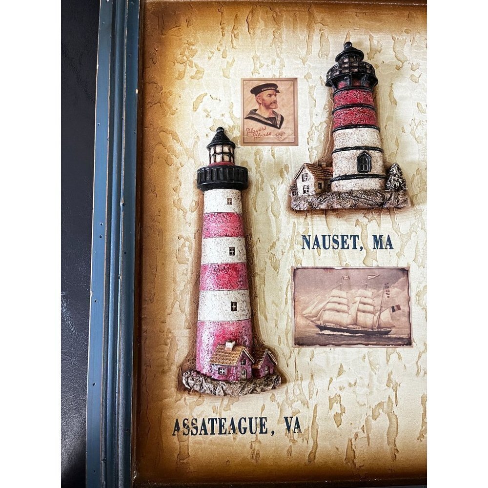 Old Large Wooden Lighthouse 3D Wall Art Plaque - Picture 2 of 11
